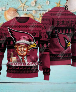 Arizona Cardinals Christmas Donald Trump Knitted Sweater