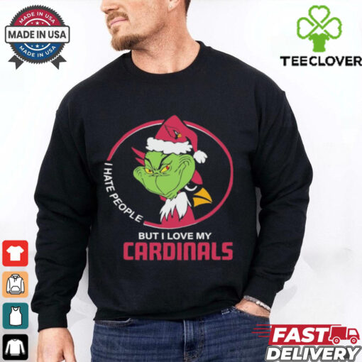 Arizona Cardinals Christmas Grinch I Hate People But I Love My Cardinals 2024 Shirt