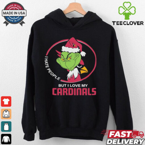 Arizona Cardinals Christmas Grinch I Hate People But I Love My Cardinals 2024 Shirt