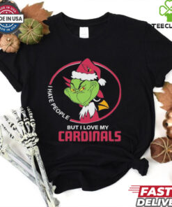 Arizona Cardinals Christmas Grinch I Hate People But I Love My Cardinals 2024 Shirt