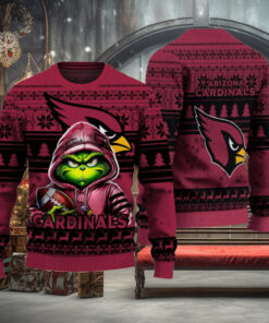 Arizona Cardinals Christmas Grinch Knitted Sweater