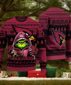 Arizona Cardinals Christmas Grinch Knitted Sweater