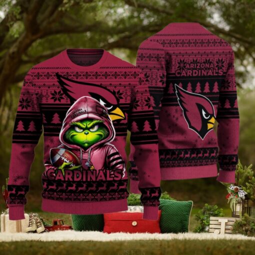 Arizona Cardinals Christmas Grinch Knitted Sweater