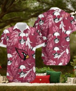 Arizona Cardinals Coconut Leaves And Skulls Hawaii Shirt Summer Collections