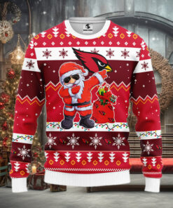 Arizona Cardinals Dabbing Santa Claus Ugly Christmas Sweater
