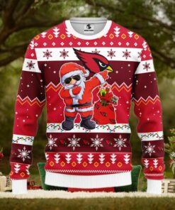 Arizona Cardinals Dabbing Santa Claus Ugly Christmas Sweater