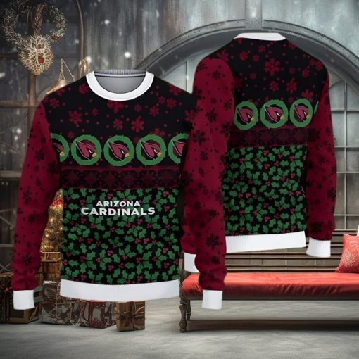 Arizona Cardinals Fans Pattern Holiday Knitted Christmas Sweater