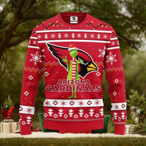 Arizona Cardinals Funny Grinch Christmas Ugly Sweater
