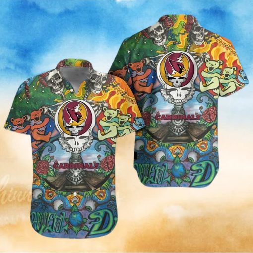 Arizona Cardinals Grateful Dead Nfl Hawaiian Shirt