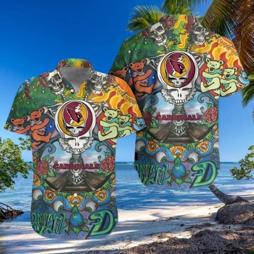 Arizona Cardinals Grateful Dead Nfl Hawaiian Shirt