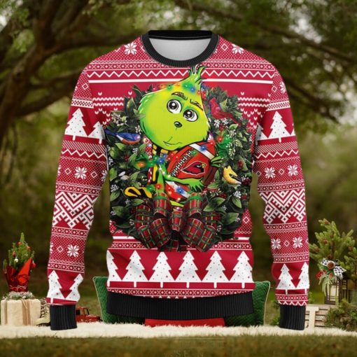 Arizona Cardinals Grinch Hug Christmas Ugly Sweater