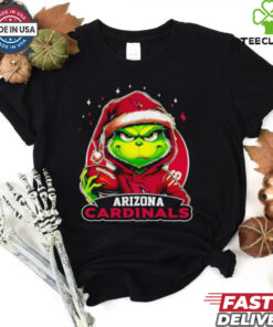 Arizona Cardinals Grinch wearing Santa hat Christmas 2024 shirt