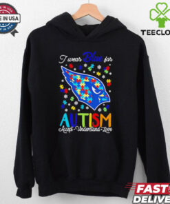 Arizona Cardinals I wear blue for Autism accept understand love shirt