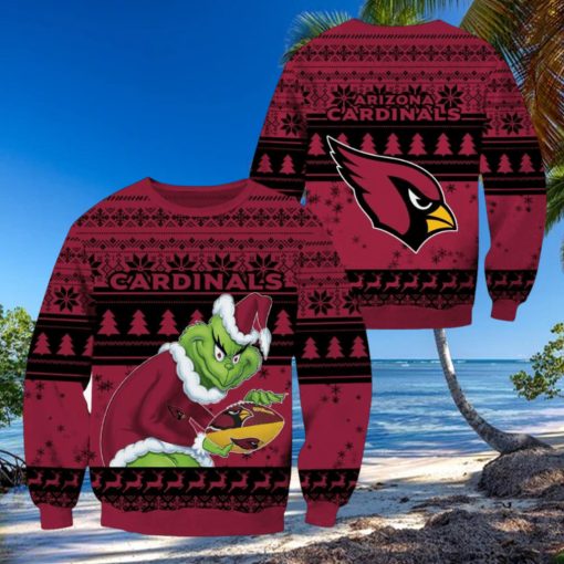 Arizona Cardinals NFL Grinch Christmas Ugly Sweater Fans Gift Funny For Men And Women