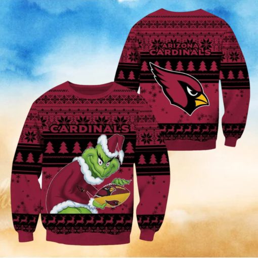 Arizona Cardinals NFL Grinch Christmas Ugly Sweater Fans Gift Funny For Men And Women