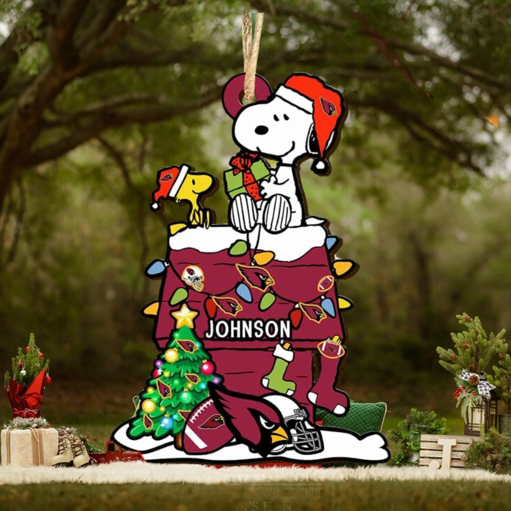 Arizona Cardinals NFL Snoopy Ornament Personalized Christmas 2023 Holidays Arizona Cardinals NFL Snoopy Ornament Personalized Christmas 2023 Holidays