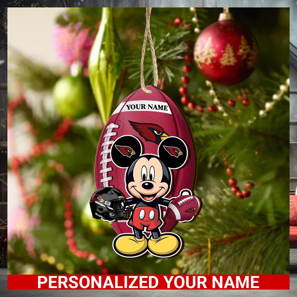Arizona Cardinals Personalized Your Name Mickey Mouse And NFL Team Ornament SP161023160ID03 Arizona Cardinals Personalized Your Name Mickey Mouse And NFL Team Ornament SP161023160ID03