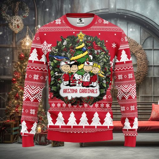 Arizona Cardinals Snoopy Christmas Ugly Sweater