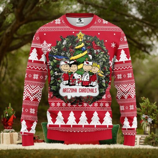 Arizona Cardinals Snoopy Christmas Ugly Sweater