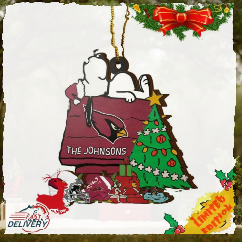 Arizona Cardinals Snoopy NFL Sport Ornament Custom Name Arizona Cardinals Snoopy NFL Sport Ornament Custom Name