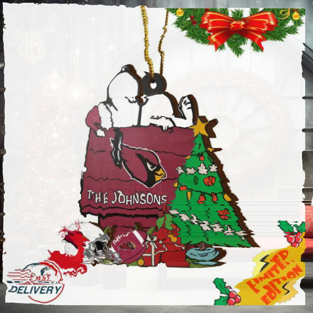 Arizona Cardinals Snoopy NFL Sport Ornament Custom Name Arizona Cardinals Snoopy NFL Sport Ornament Custom Name