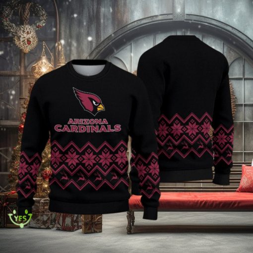 Arizona Cardinals Vintage Snowflake Christmas Pattern Ugly Christmas Sweater Christmas Gift For Family