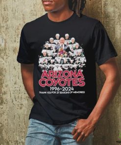 Arizona Coyotes 1996 2024 Thank You For 27 Seasons Of Memories T Shirt