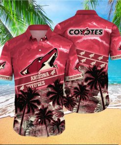 Arizona Coyotes NHL Flower 3D Full Printing Hawaiian Shirt