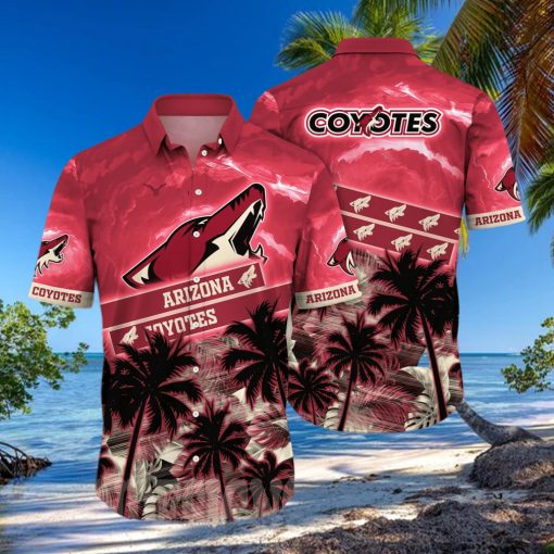 Arizona Coyotes NHL Flower 3D Full Printing Hawaiian Shirt