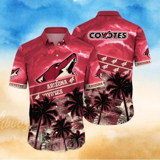 Arizona Coyotes NHL Flower 3D Full Printing Hawaiian Shirt