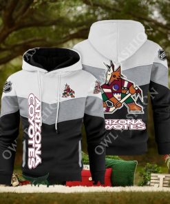 Arizona Coyotes NHL Hockey Black White Printed Hoodie