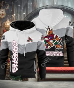 Arizona Coyotes NHL Hockey Black White Printed Hoodie