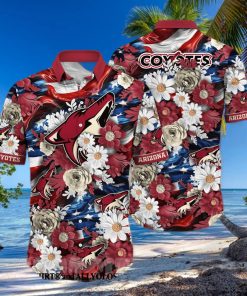 Arizona Coyotes NHL Independence Day Full Print 3D Hawaiian Shirt