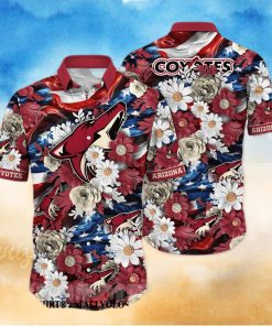 Arizona Coyotes NHL Independence Day Full Print 3D Hawaiian Shirt