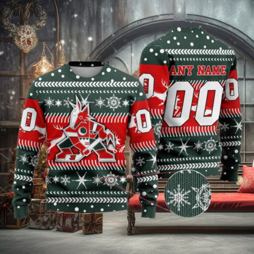 Arizona Coyotes Sweater, Personalized NHL Xmas Apparel for Funny Gifts