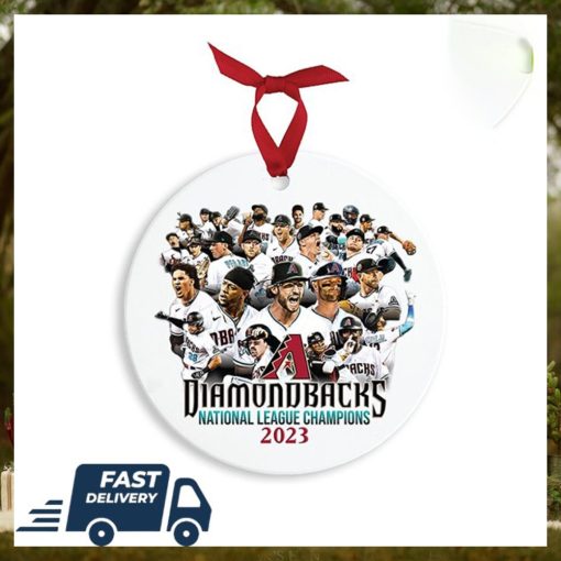 Arizona Diamondbacks 2023 NL Champions MLB Christmas Tree Decorations Xmas Ornament