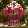 Oklahoma Sooners Fishing Short Sleeve Button Up Tropical Hawaiian Shirt