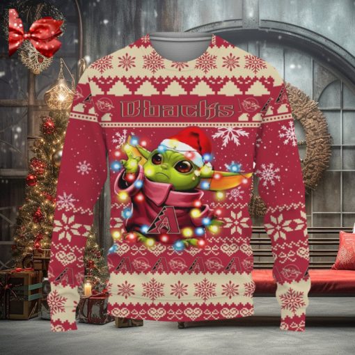 Arizona Diamondbacks Baby Yoda Star Wars Sports Football American Knitted Christmas Sweater