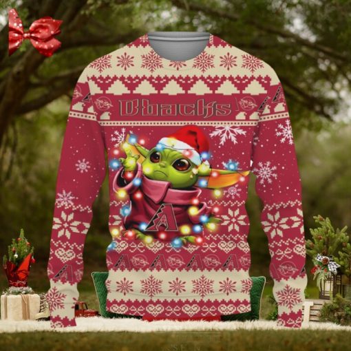 Arizona Diamondbacks Baby Yoda Star Wars Sports Football American Knitted Christmas Sweater