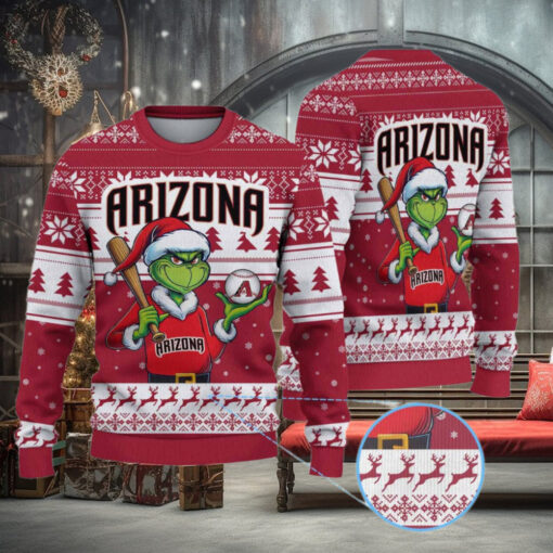 Arizona Diamondbacks Funny Grinch Christmas Sweater