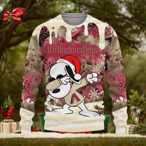 Arizona Diamondbacks Snoopy Dabbing The Peanuts Sports Football American Christmas Dripping Matching Ugly Christmas Sweater