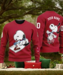 Arizona Diamondbacks Snoopy Red Custom Christmas Sweater