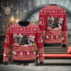 Arizona Diamondbacks Snoopy in Red Jersey Ugly Christmas Sweater