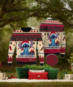 Arizona Diamondbacks Stitch Candy Cane Ugly Christmas Sweater