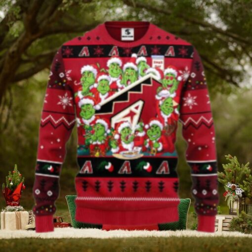 Arizona Diamondbacks Ugly Christmas Sweater Green 12 Grinch Xmas Day