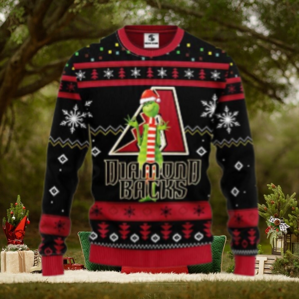 Arizona Diamondbacks Ugly Sweater Grinch With Hat And Scarf Arizona Diamondbacks Ugly Sweater Grinch With Hat And Scarf