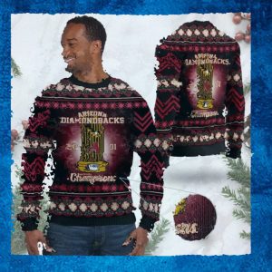 Arizona Diamondbacks World Series Champions MLB Cup Ugly Christmas Sweater Sweatshirt Party