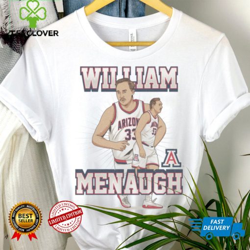 Arizona NCAA Men’s Basketball William Menaugh Official 2023 2024 Post Season Shirt