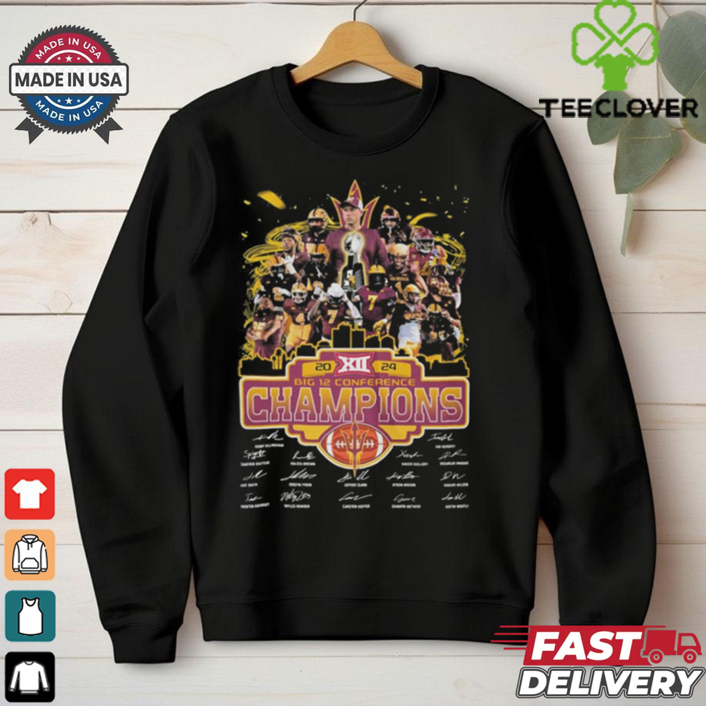 Arizona State Sun Devils Big 12 Championship Champions Of 2024 T Shirt Arizona State Sun Devils Big 12 Championship Champions Of 2024 T Shirt