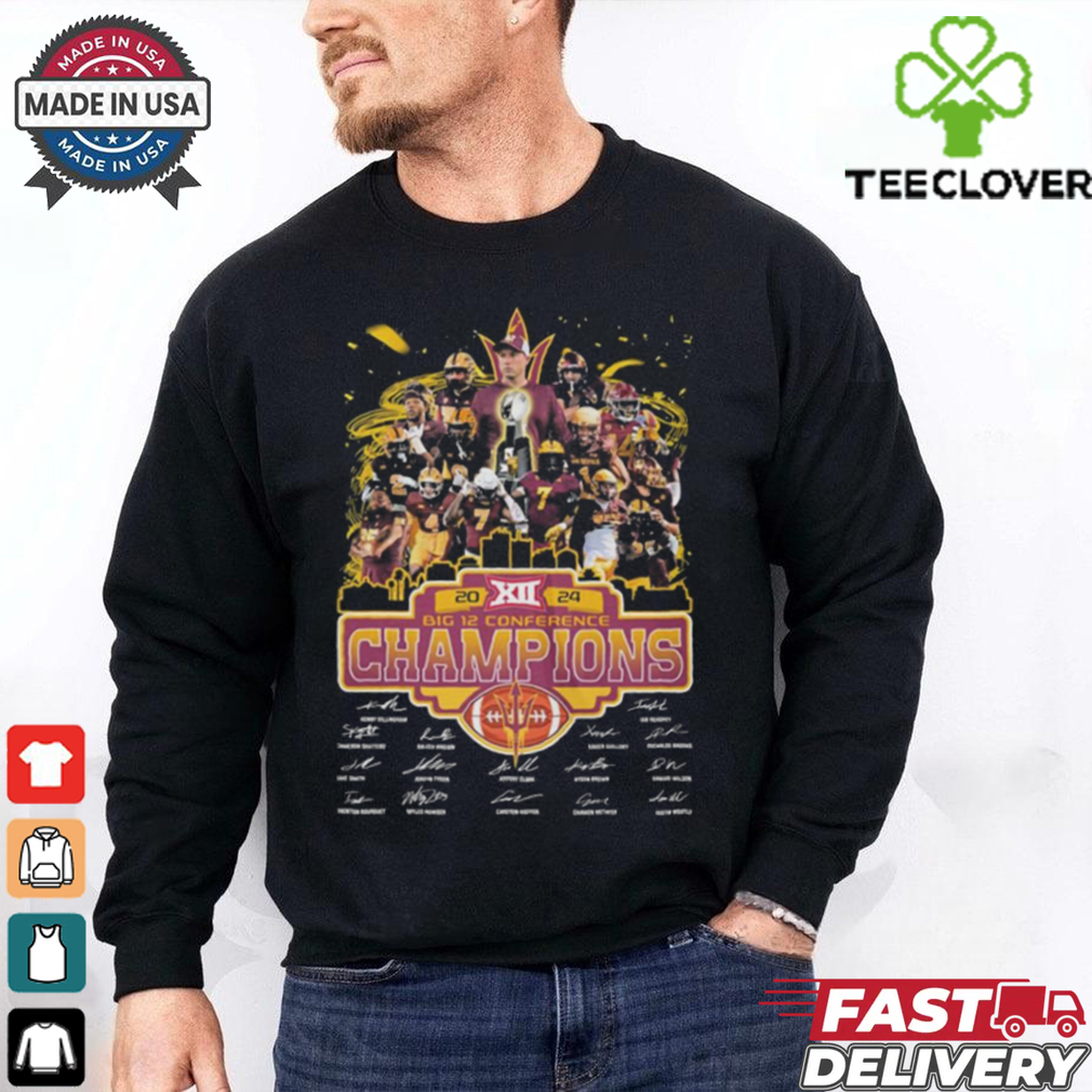 Arizona State Sun Devils Big 12 Championship Champions Of 2024 T Shirt Arizona State Sun Devils Big 12 Championship Champions Of 2024 T Shirt